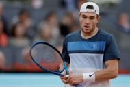 Jack Draper looks on during the Madrid Open final | Image Source: Getty